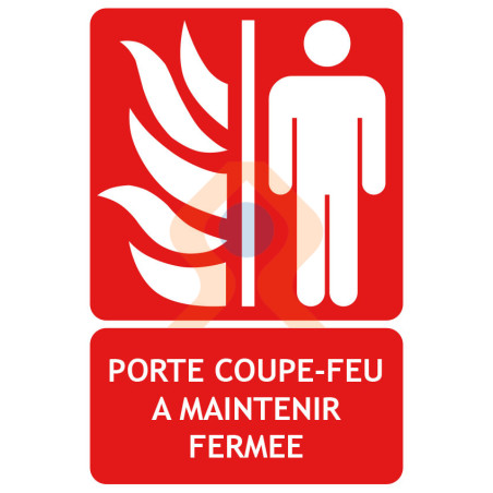 Panneaux incendie vertical porte coupe feu à maintenir fermée