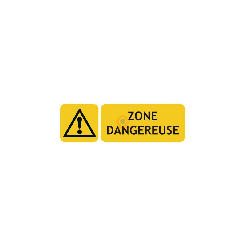 Panneaux d'avertissement: avertissement pour zone dangereuse, lot