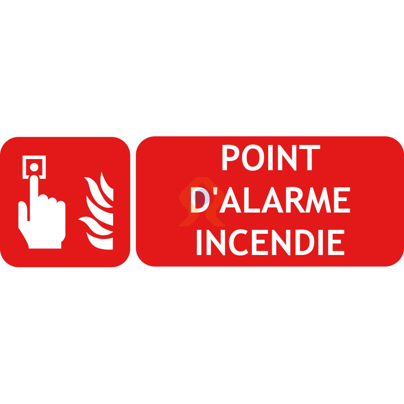 Panneau de sécurité point alarme incendie ISO 7010