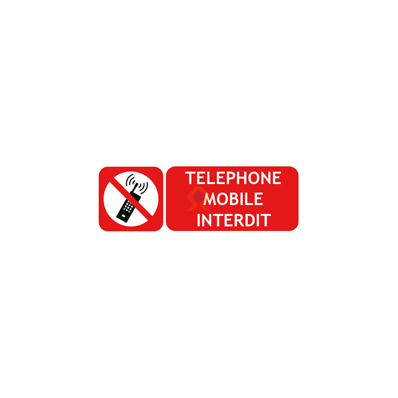 Panneau téléphone mobile interdit