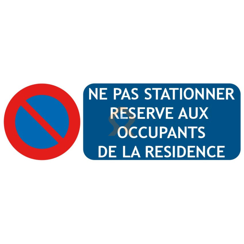 Panneau circulation Stationnement interdit – réservé aux