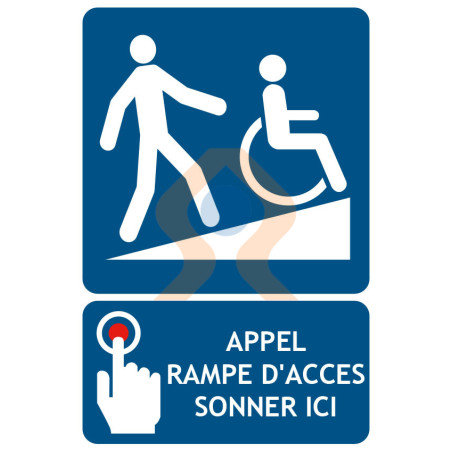 Panneaux Pmr Appel Rampe D Acc S Sonner Ici