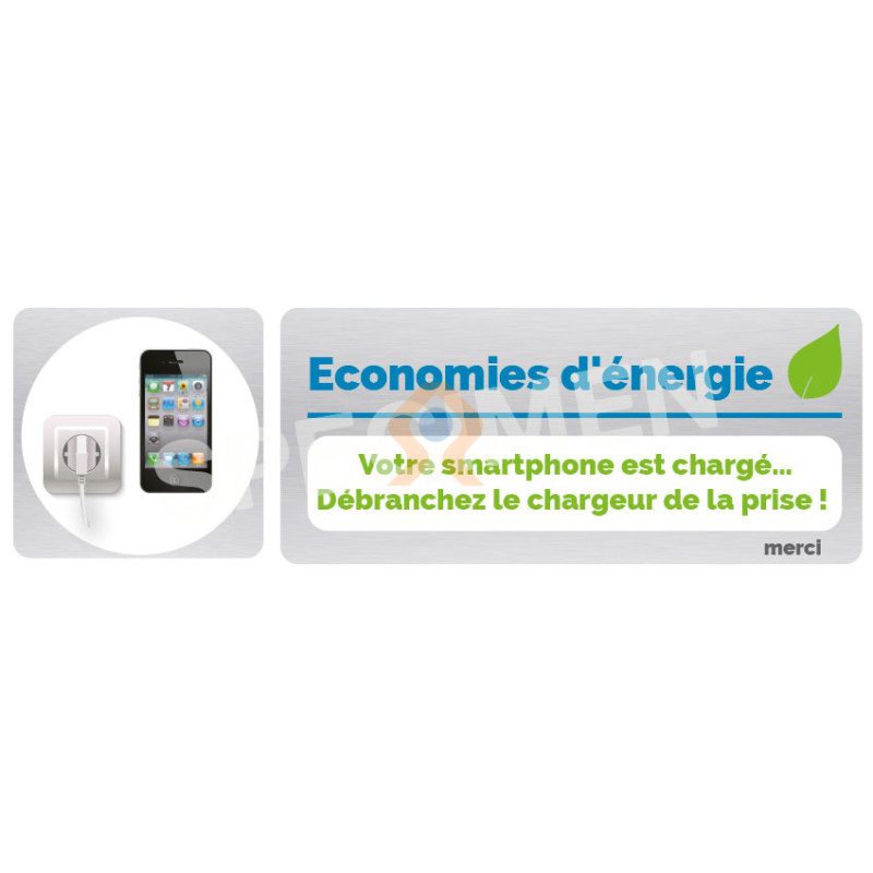 Panneau Eco Energie Débranchez le chargeur du téléphone