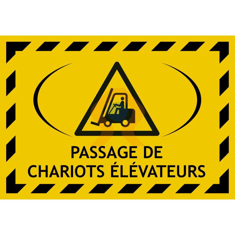 Marquage au sol tapis ultra adhésif danger chariots élévateurs